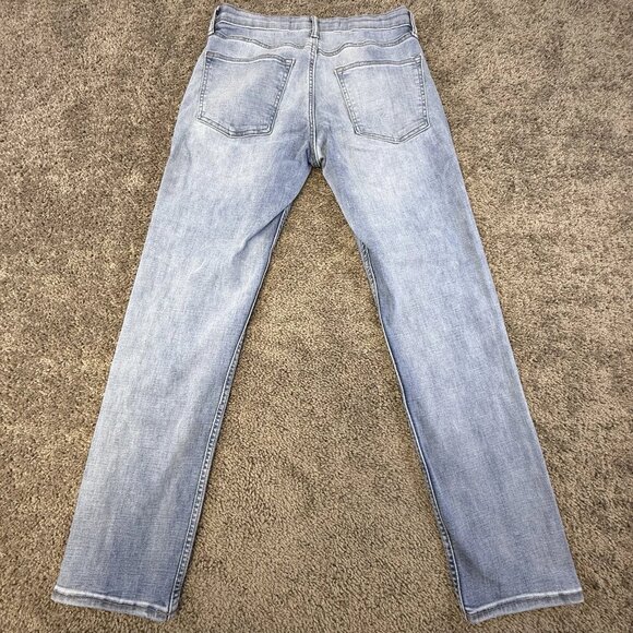 Old Navy Men's Slim Fit Straight Leg Light Blue Stretch Comfort Jeans - Picture 9 of 10